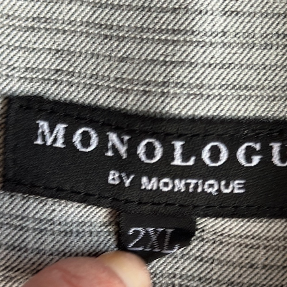 Monologue by Montique shirt short sleeve button up casual size 2XL athleisure - Picture 3 of 9